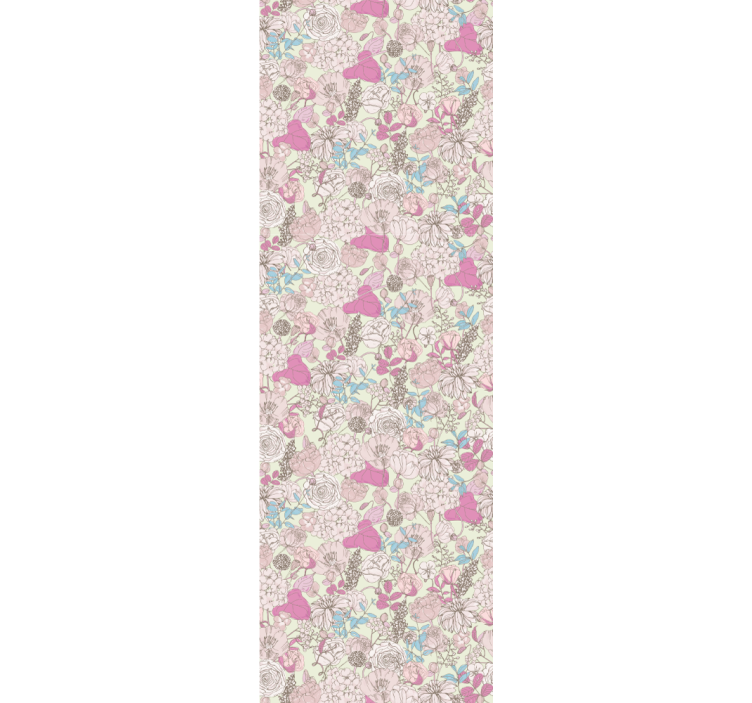 Floral grandmillenial style dining room blind - TenStickers