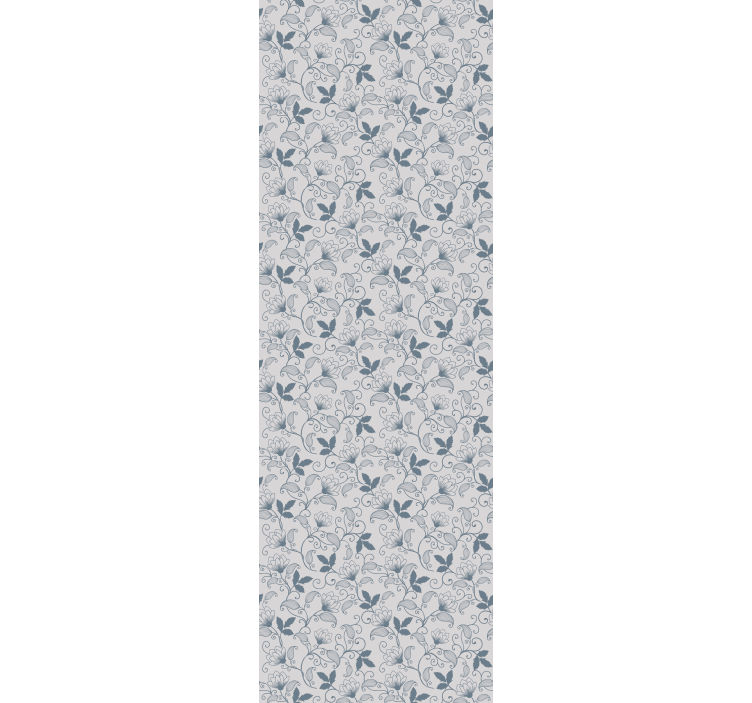 Dining room blind floral blue hamptons design - TenStickers