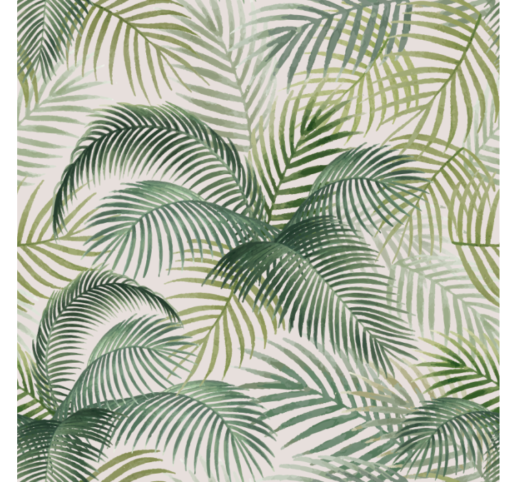 Dining room blind with wild green leaves design - TenStickers