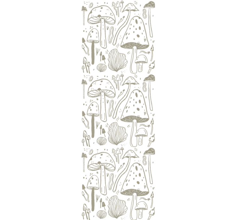 Dining room blind with beige mushroom pattern - TenStickers