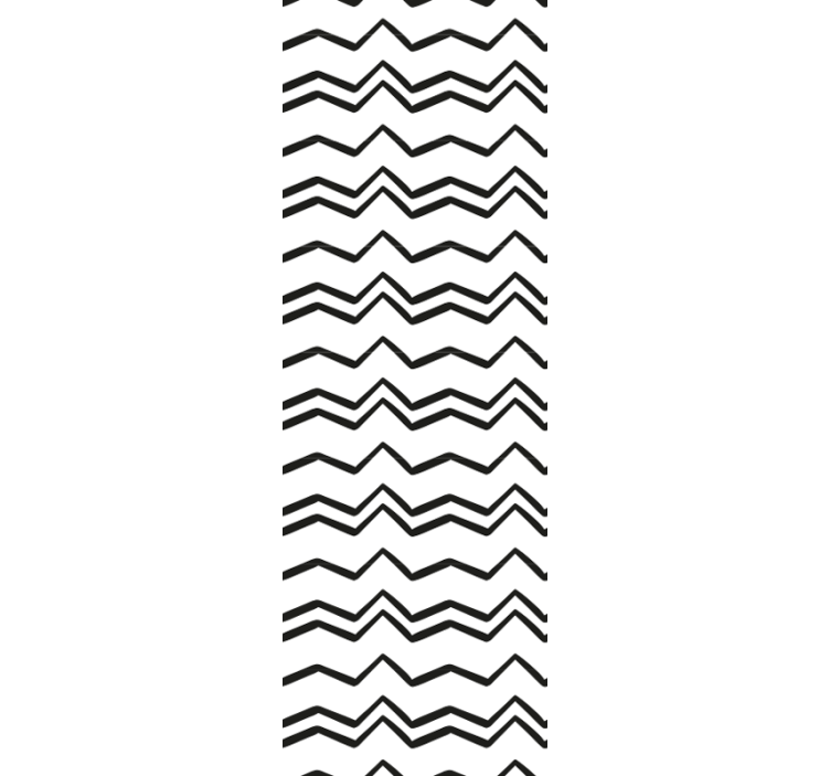 Dining room blind in black and white zig zag - TenStickers