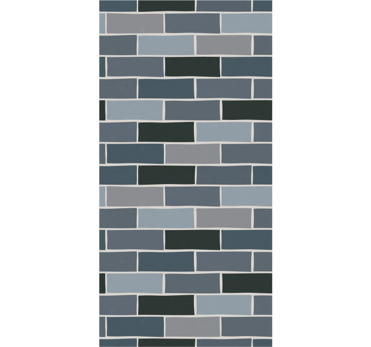 Dining room blind in light gray brick pattern - TenStickers