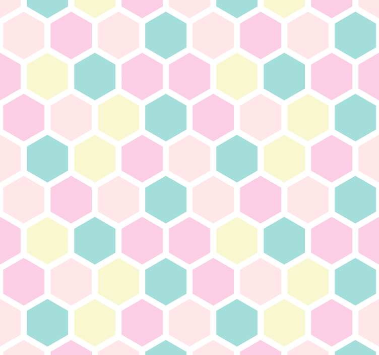 Dining room blind with geometric pattern and pastels - TenStickers