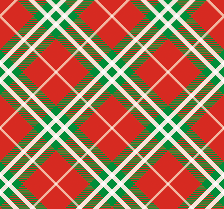 Dining room blind in red and green scottish tartan - TenStickers