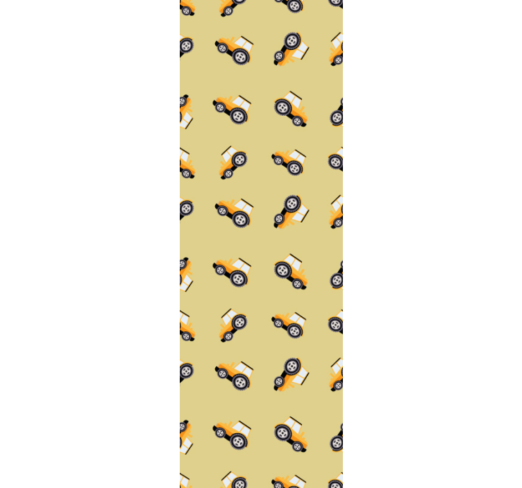 Blind kids cute construction trucks - TenStickers