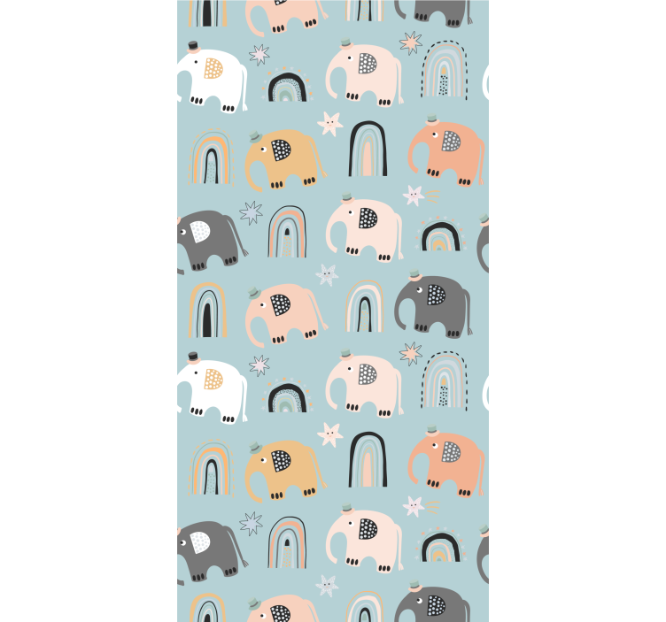 Blind kids elephant rainbow patterns - TenStickers