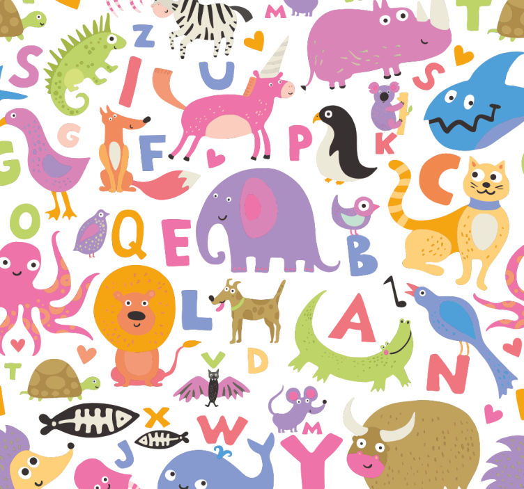 Blind kids alphabet animals - TenStickers