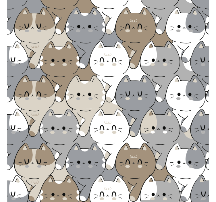 Blind kids cat illustration - TenStickers
