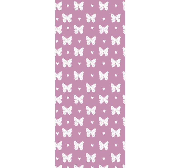 Blind kids pink flying butterfly pattern - TenStickers