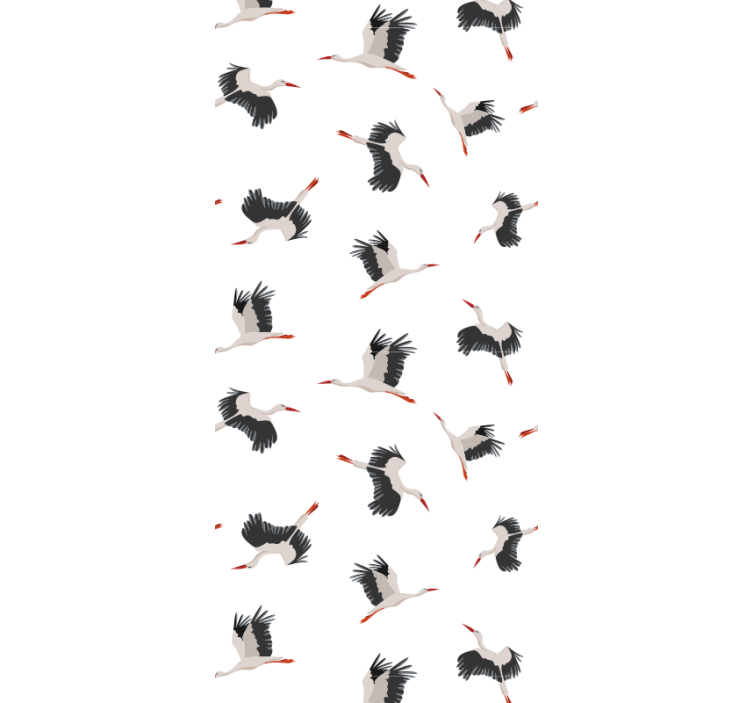 Blind kids flying storks pattern - TenStickers