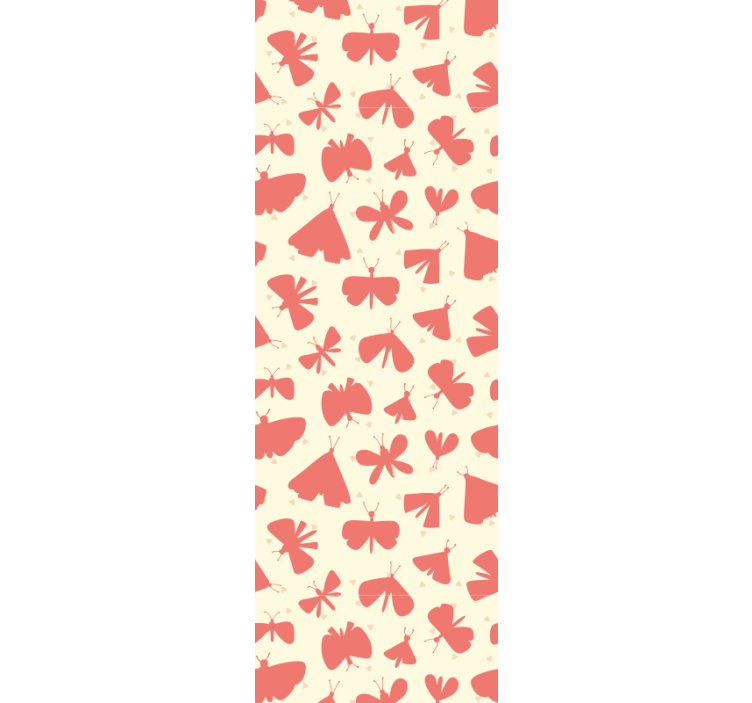 Blind kids abstract pink butterfly pattern - TenStickers