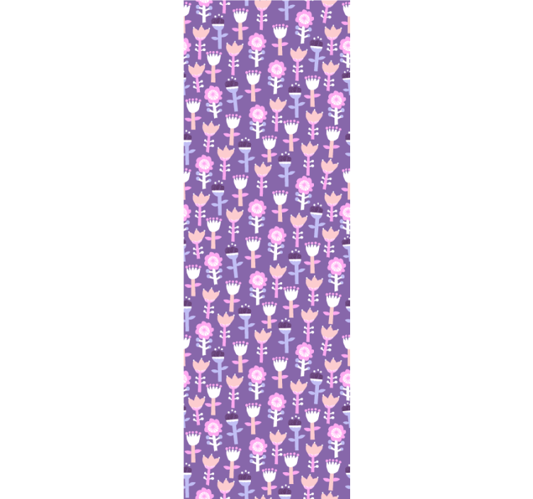 Blind kids purple tones abstract flower pattern - TenStickers