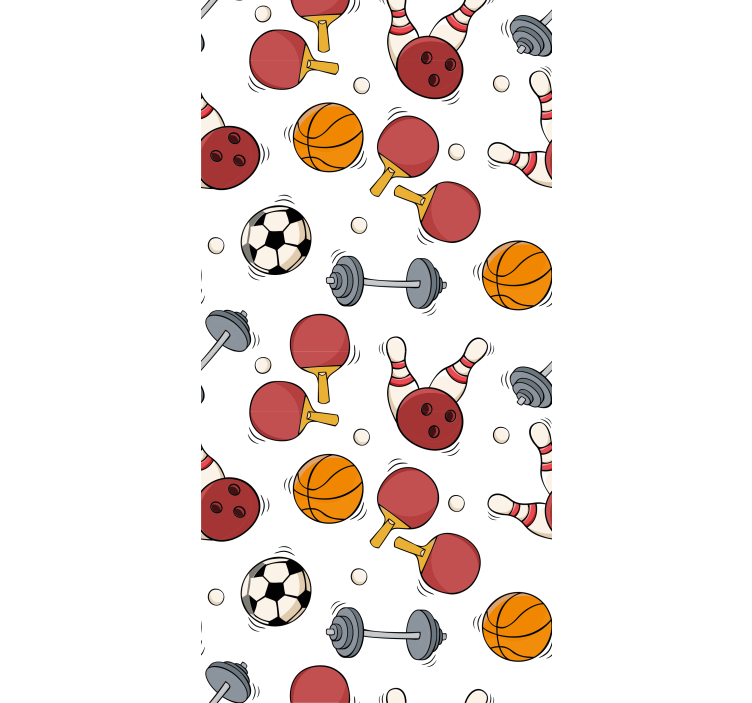 Blind kids sports equipment in doodle sketch style - TenStickers