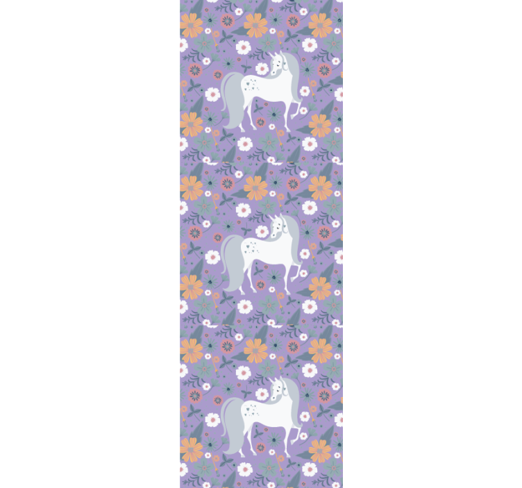 Blind kids artistic unicorns with flowers pattern - TenStickers