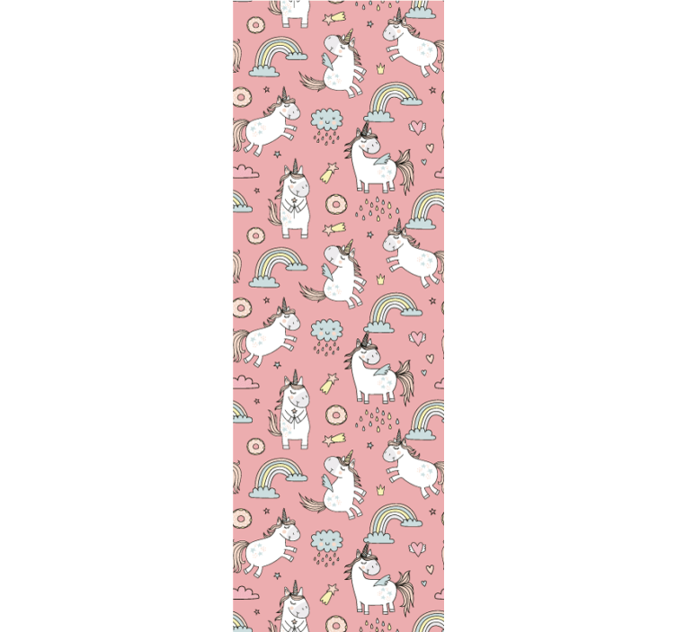 Blind kids with pink unicorns and rainbows - TenStickers