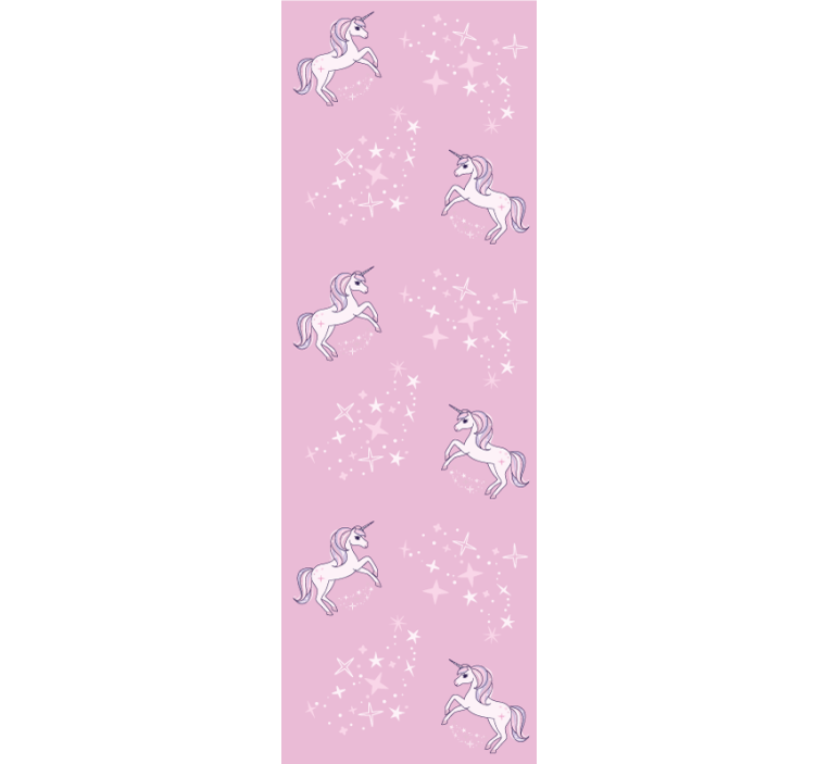 Blind kids pink pattern with unicorns - TenStickers