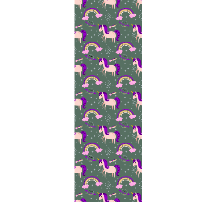 Blind kids pink and green unicorns - TenStickers