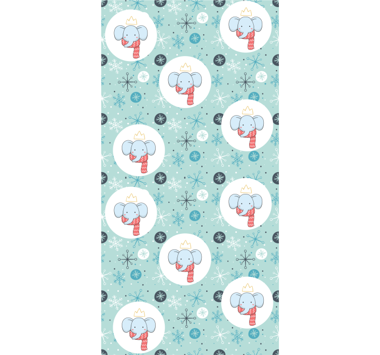 Blind kids winter elephant king - TenStickers