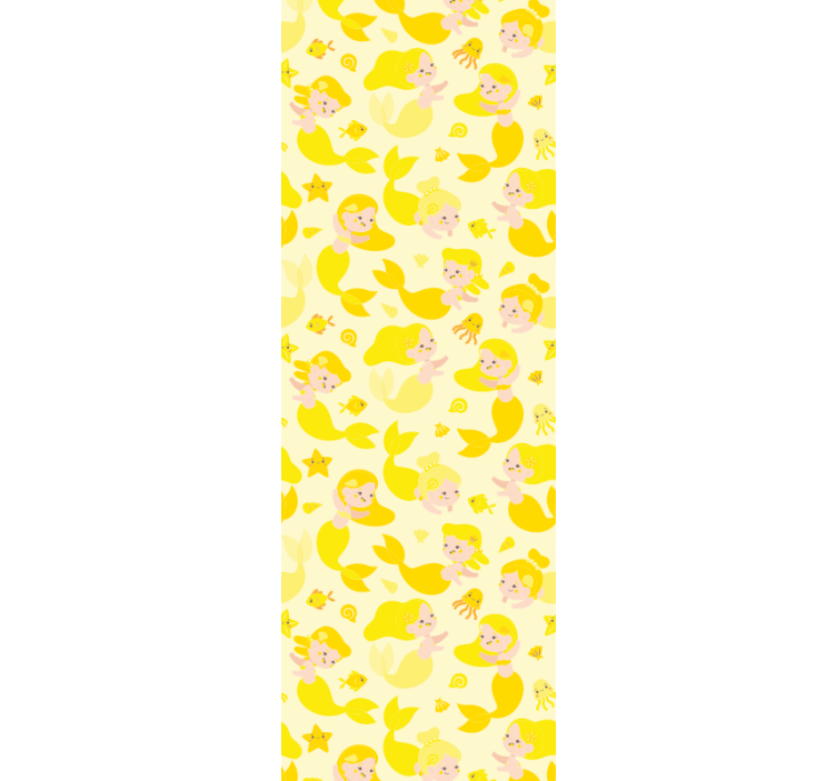 Blind kids yellow smiling mermaid child - TenStickers