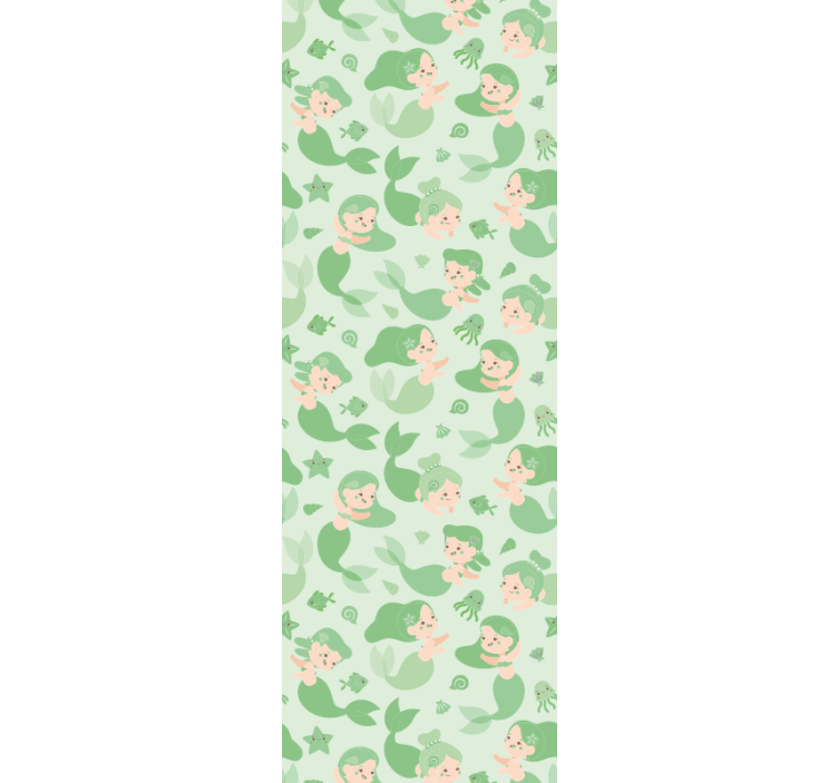 Blind kids mermaid child green smiling - TenStickers