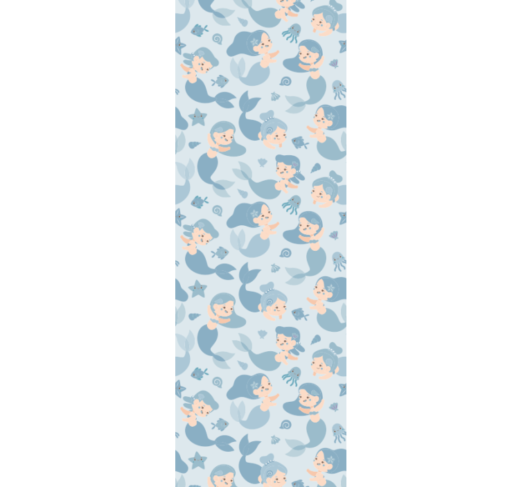 Blind kids blue smiling mermaid toy - TenStickers