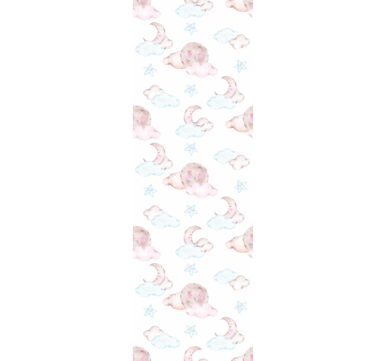 Blind kids watercolour infant moon - TenStickers