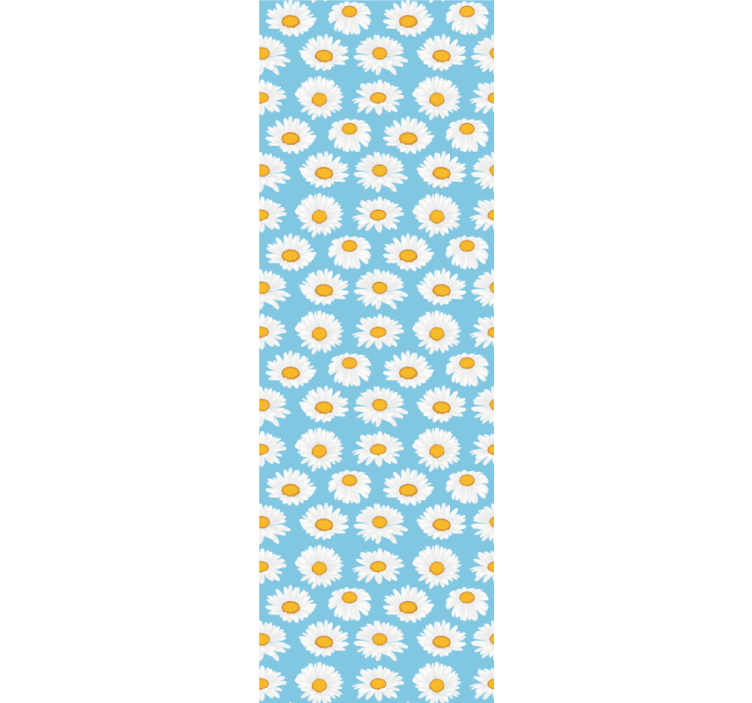 Blind kids daisy pattern on light blue background - TenStickers