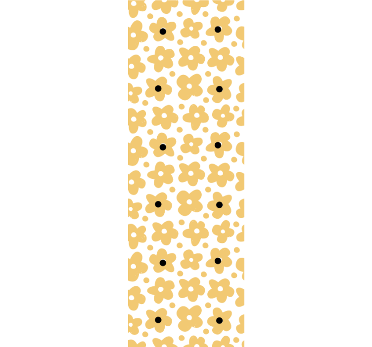 Blind kids yellow abstract flower pattern - TenStickers
