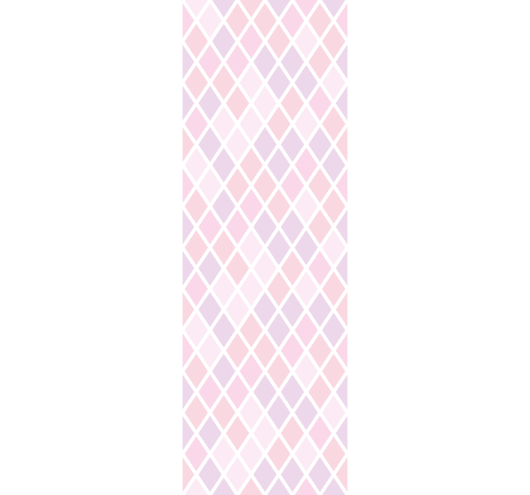Blind kids pink and white rhombus design - TenStickers