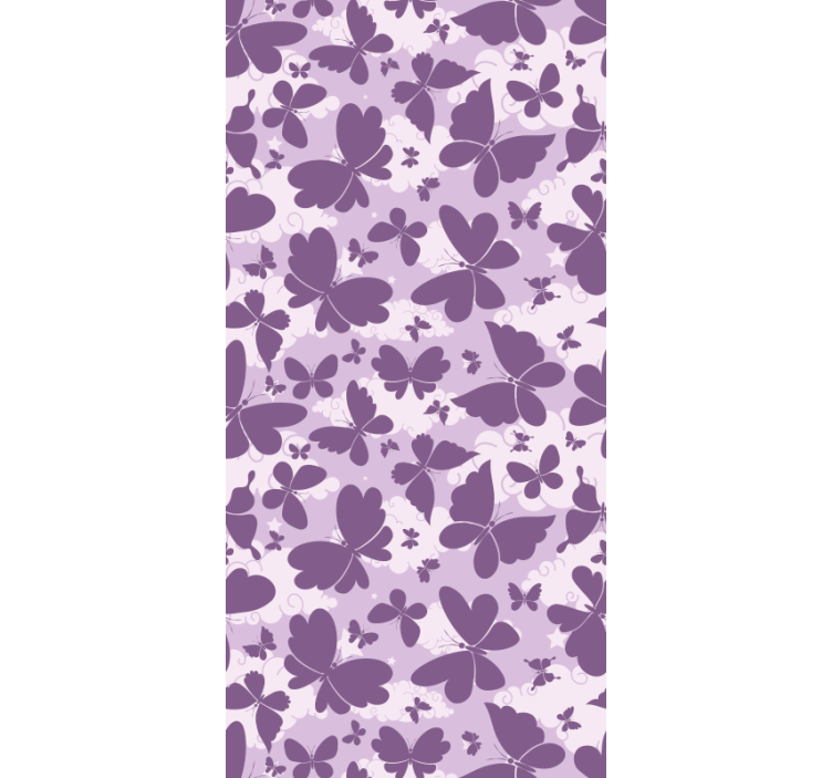 Blind kids cloudy sky purple butterfly pattern - TenStickers