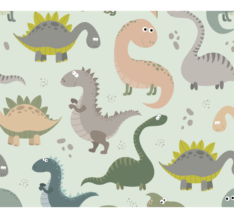 Blind kids with happy dinosaurs - TenStickers