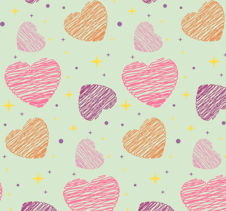 Blind kids with pink hearts - TenStickers