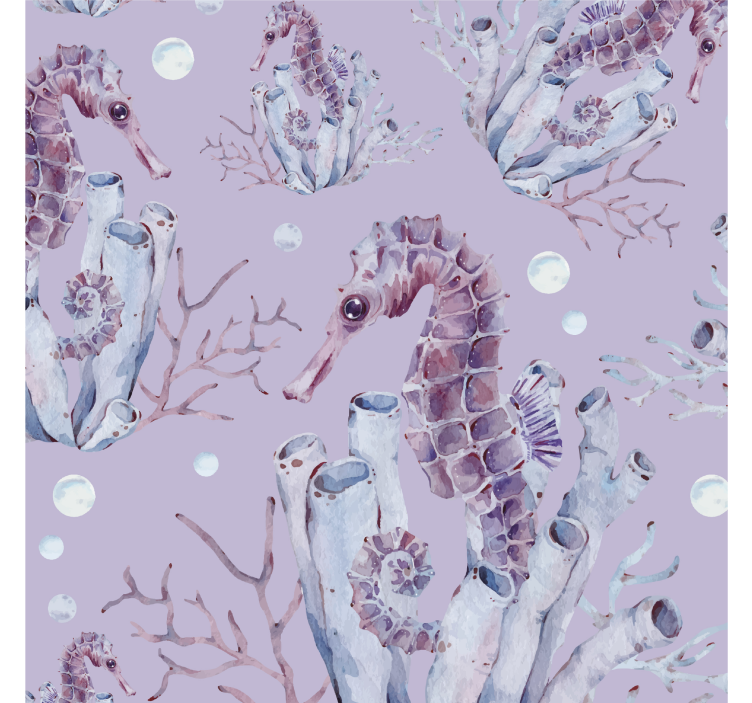 Blind kids watercolor seahorse - TenStickers