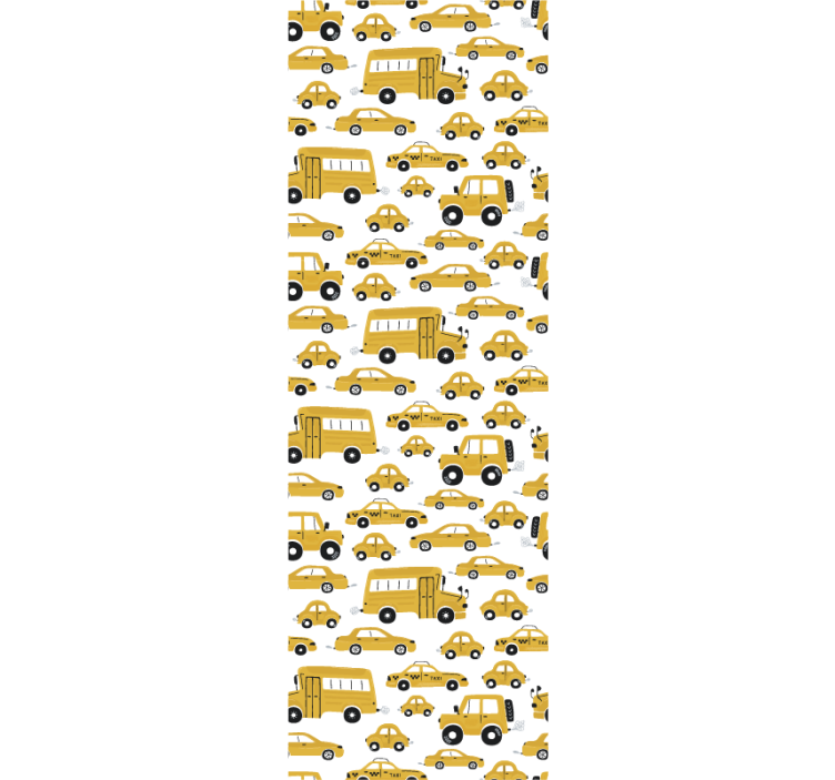 Blind kids cute design yellow car - TenStickers