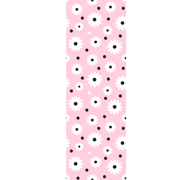 Blind kids pink black dots flower pattern - TenStickers