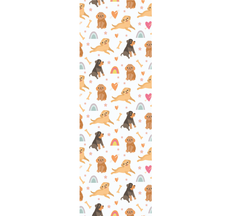 Blind kids cute dog and rainbow design - TenStickers