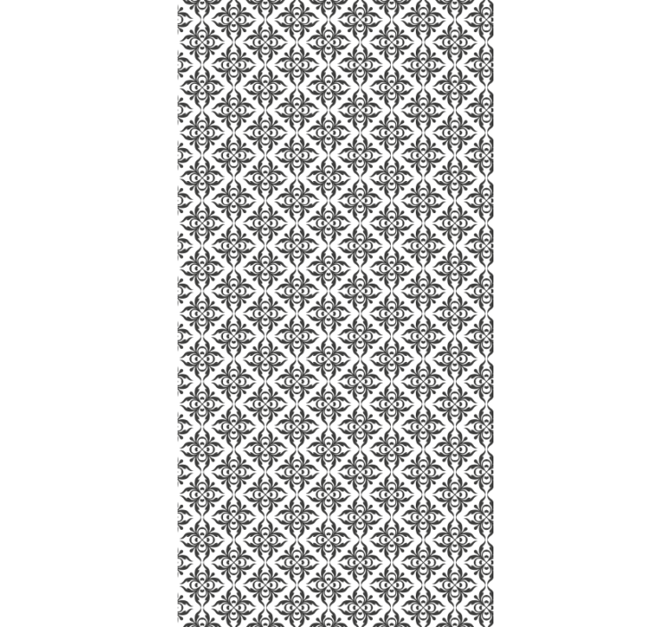 Blind office elegant black floral design - TenStickers