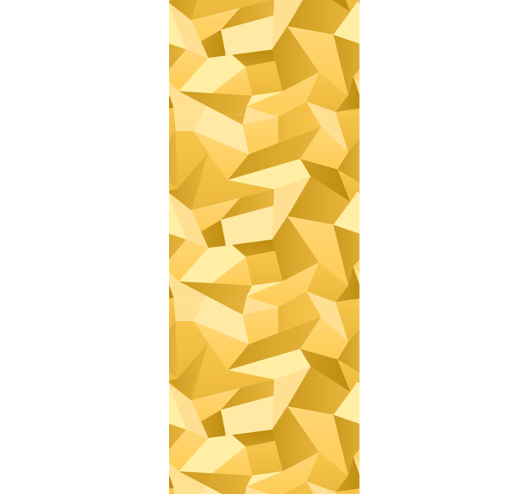 Blind office 3d gold geometric forms - TenStickers