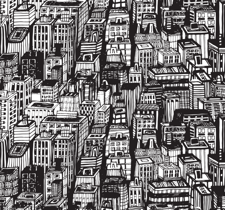 Blind office inspired by new york skyscrapers - TenStickers