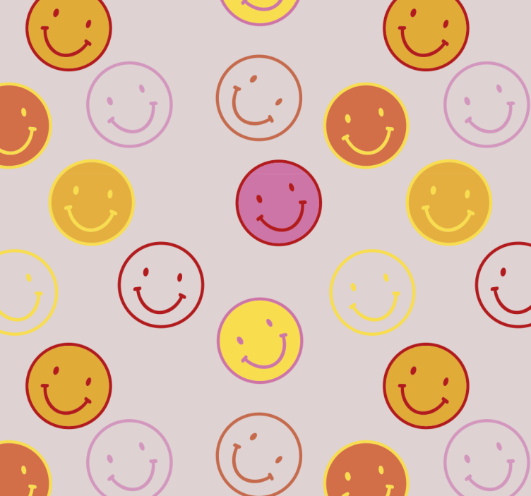 Teenage blind with pink and yellow smiley faces - TenStickers