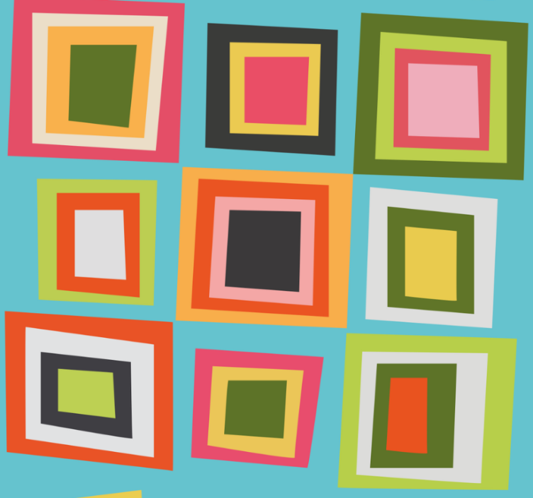 Teenage blind in vibrant checkered pattern - TenStickers