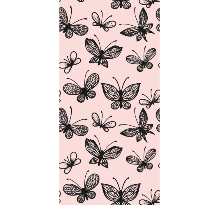 Teenage blind in black little butterfly design - TenStickers