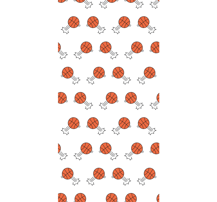 Teenage blind hand-drawn basketball background - TenStickers