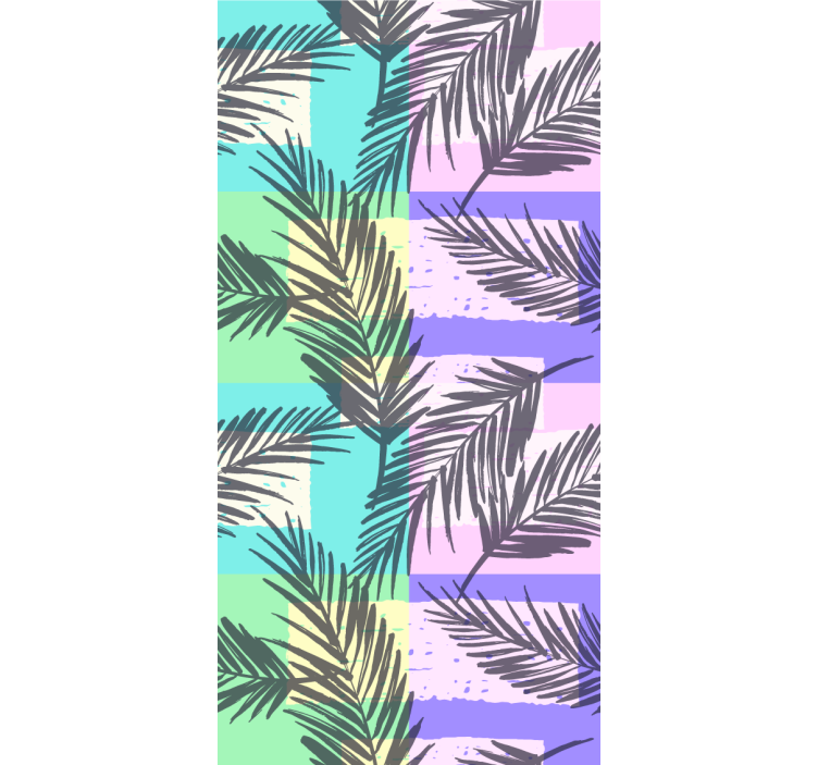 Teenage blind with tropical palms on squares pattern - TenStickers