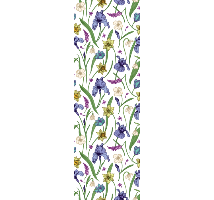 Teenage blind floral pattern - TenStickers