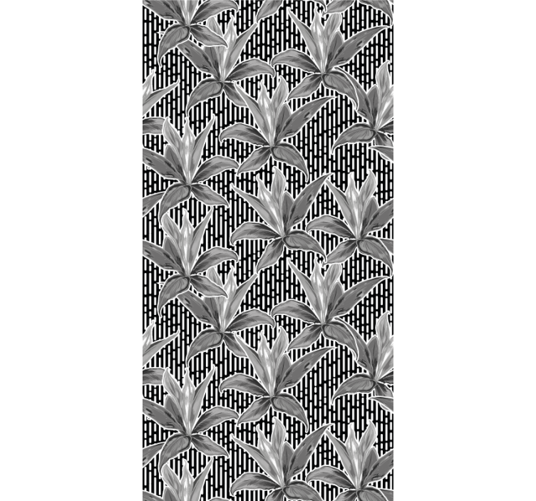Teenage blind with outline leaves floral pattern - TenStickers