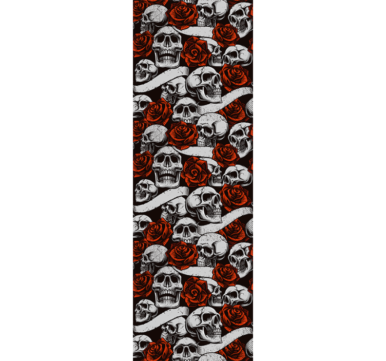 Teenage blind skulls and roses - TenStickers