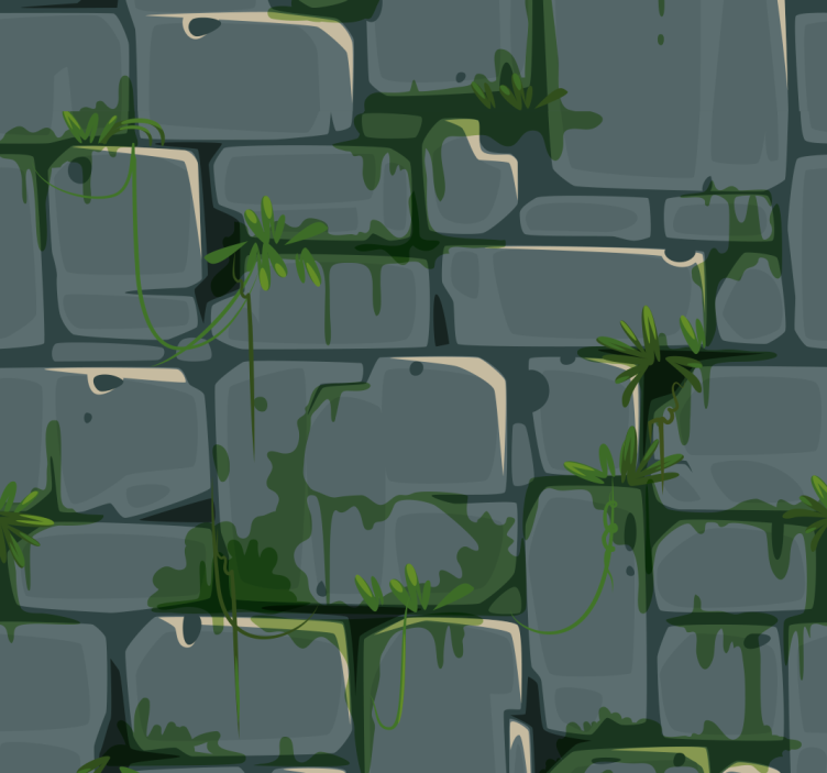 Teenage blind green brick leafy accent - TenStickers