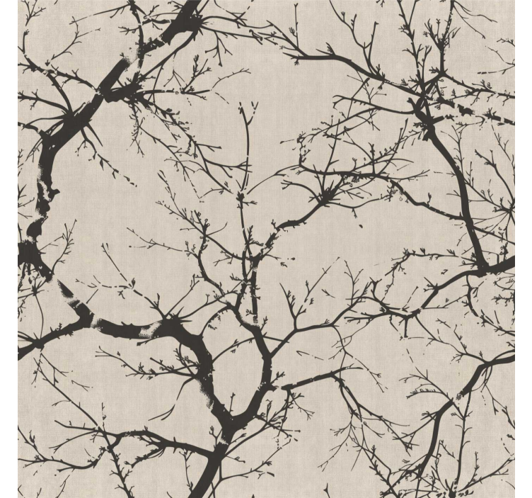 Modern blind with slender black branches - TenStickers