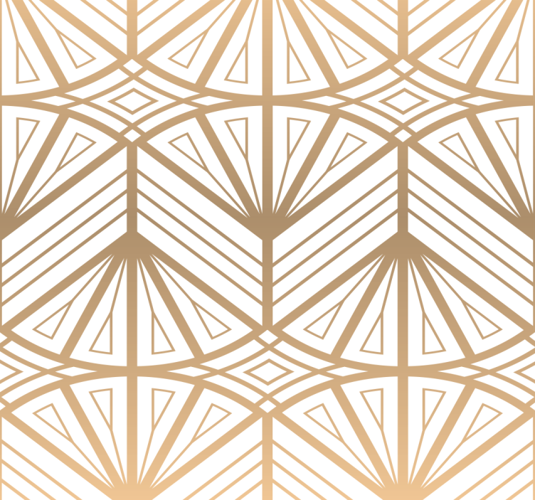 Modern blind with golden geometric design - TenStickers